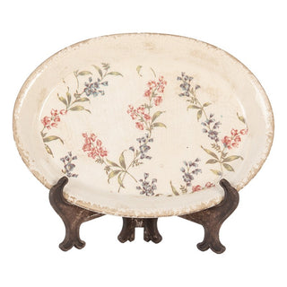 Vassoio in Ceramica Fiorellini Rosa 21x18 cm