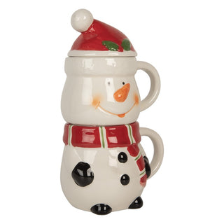 Set 2 Tazze Natalizie Pupazzo di Neve