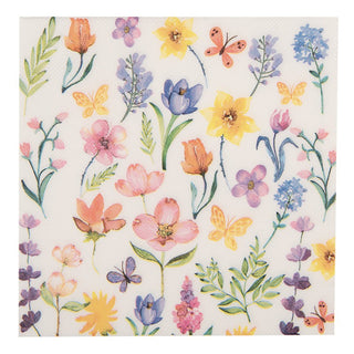 Tovaglioli di Carta con Fiori Colorati