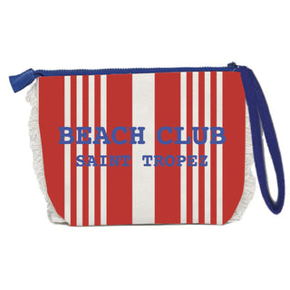 Trousse in Cotone Righe Rossa e Blu