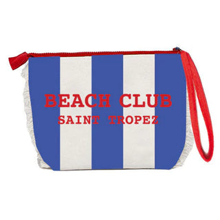 Trousse in Cotone Righe Blu e Rosso