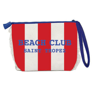 Trousse in Cotone Righe Rossa e Blu